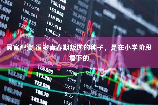 盈富配资 很多青春期叛逆的种子，是在小学阶段埋下的